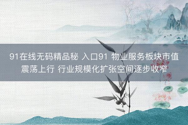 91在线无码精品秘 入口91 物业服务板块市值震荡上行 行业规模化扩张空间逐步收窄