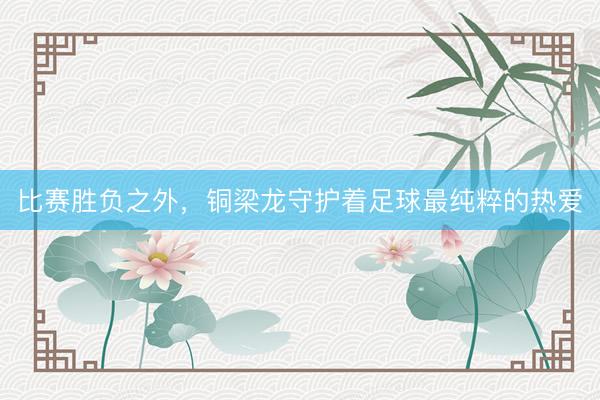 比赛胜负之外，铜梁龙守护着足球最纯粹的热爱