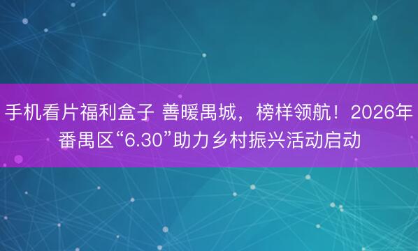 手机看片福利盒子 善暖禺城，榜样领航！2026年番禺区“6.30”助力乡村振兴活动启动