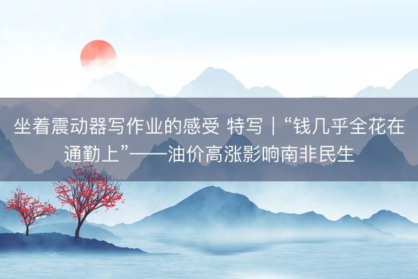 坐着震动器写作业的感受 特写｜“钱几乎全花在通勤上”——油价高涨影响南非民生
