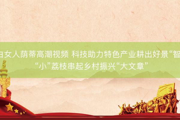 白女人荫蒂高潮视频 科技助力特色产业耕出好景“智” “小”荔枝串起乡村振兴“大文章”