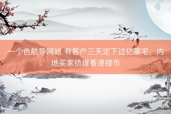 一个色航导网站 有客户三天定下过亿豪宅，内地买家挤爆香港楼市