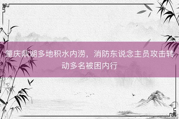 肇庆鼎湖多地积水内涝，消防东说念主员攻击转动多名被困内行