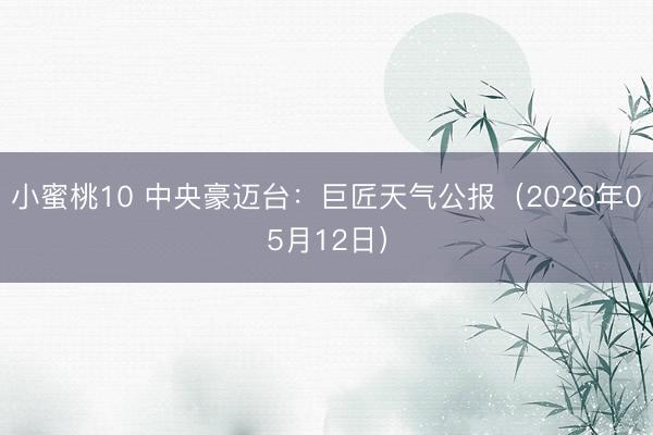 小蜜桃10 中央豪迈台：巨匠天气公报（2026年05月12日）
