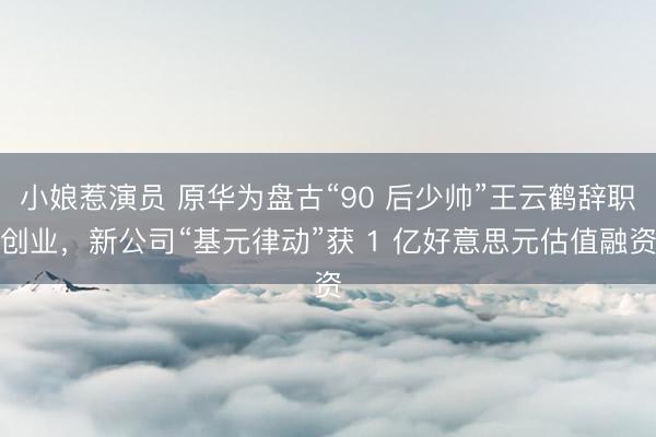 小娘惹演员 原华为盘古“90 后少帅”王云鹤辞职创业，新公司“基元律动”获 1 亿好意思元估值融资
