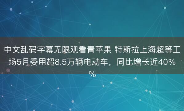 中文乱码字幕无限观看青苹果 特斯拉上海超等工场5月委用超8.5万辆电动车，同比增长近40%