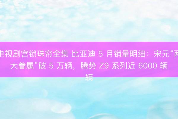 电视剧宫锁珠帘全集 比亚迪 5 月销量明细：宋元“两大眷属”破 5 万辆，腾势 Z9 系列近 6000 辆