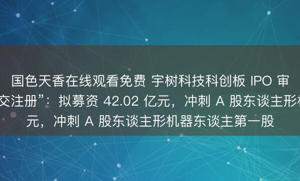 国色天香在线观看免费 宇树科技科创板 IPO 审核状况更新为“提交注册”：拟募资 42.02 亿元，冲刺 A 股东谈主形机器东谈主第一股