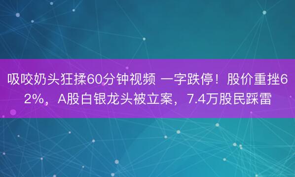 吸咬奶头狂揉60分钟视频 一字跌停！股价重挫62%，A股白银龙头被立案，7.4万股民踩雷