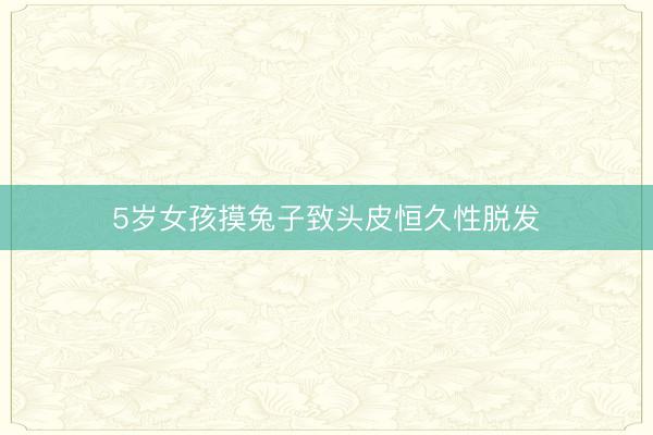 5岁女孩摸兔子致头皮恒久性脱发